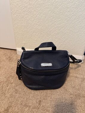 Marc By Marc Jacobs Navy Pebbled Leather Crossbody Bag